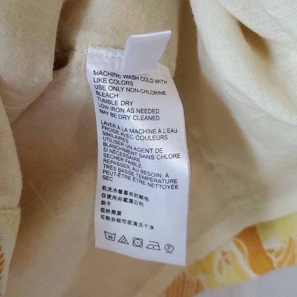 NWOT URBAN OUTFITTERS FLORAL PUFF SLEEVE BUSTIER DRESS YELLOW GOLD DEMURE - Picture 6 of 13